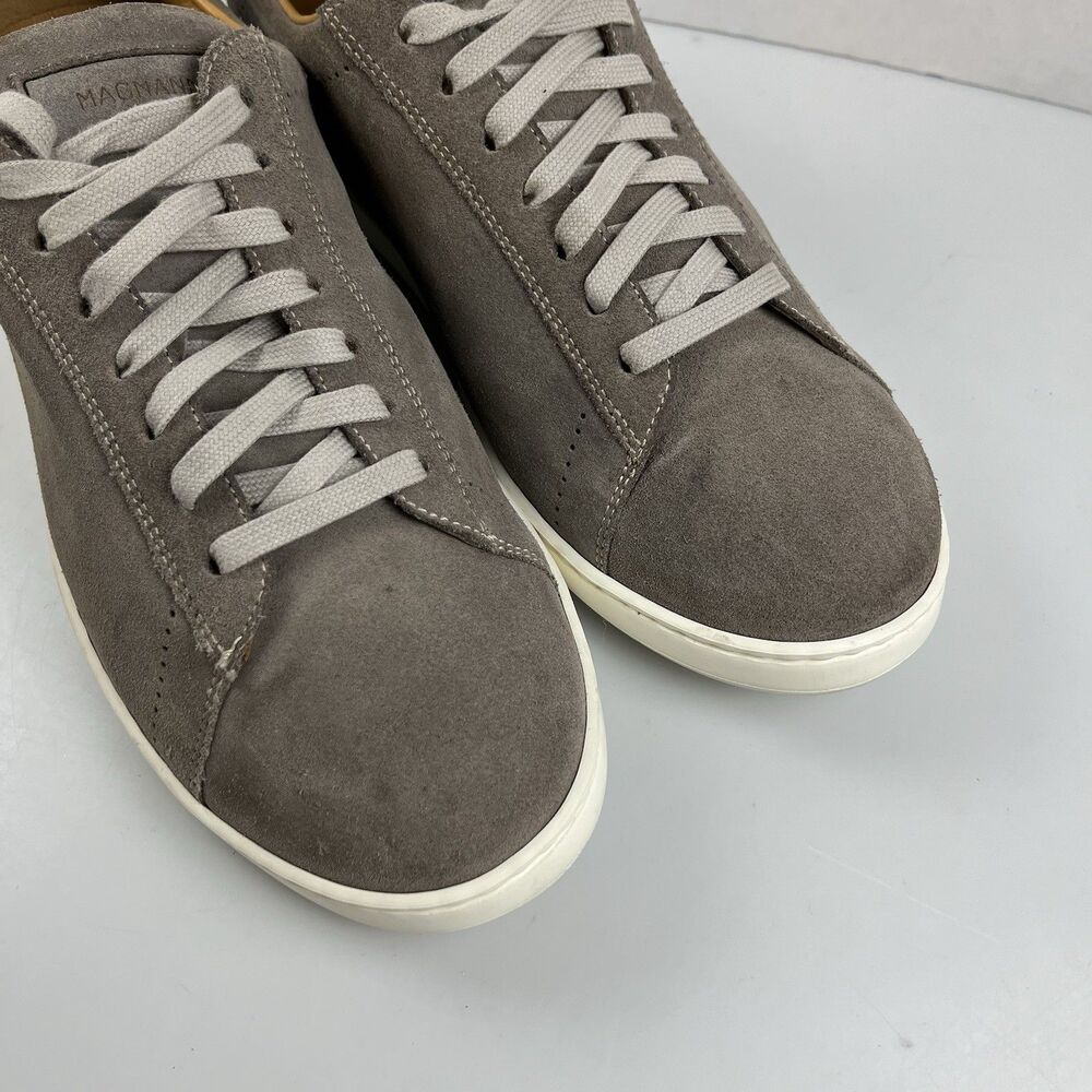 Magnanni Costa Low Suede Burnished Brown Leather Heel Sneakers Men's Size 9.5 - Picture 4 of 8